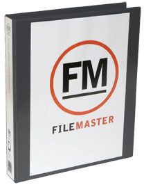 FM OVERLAY RINGBINDER BLACK A4 38MM 3D