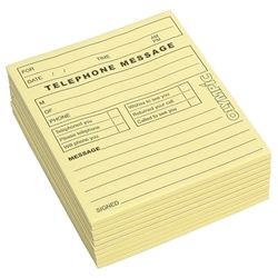 OLYMPIC TELEPHONE MESSAGE PAD YELLOW