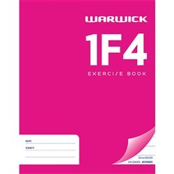 EXERCISE BOOK WARWICK 1F4 12MM RULED
