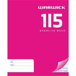 EXERCISE BOOK WARWICK 1I5 9MM RULED