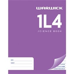 EXERCISE BOOK WARWICK 1L4 SCIENCE
