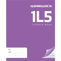 SCIENCE BOOK WARWICK 1L5 7MM RULED