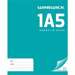 EXERCISE BOOK WARWICK 1A5 UNRULED