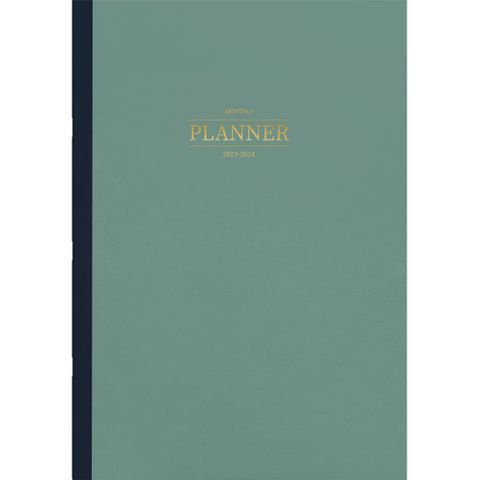 Monthly Planner Mid Yr A4 Dusty Blue.