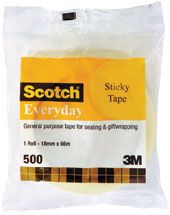 SCOTCH TAPE EVERYDAY CLEAR 18 X 66M