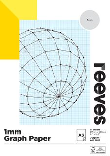 REEVES GRAPH PAPER PAD A3 1MM QUAD