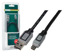 USB CABLE DIGITUS BLACK 1.8M MINI 2.0 5