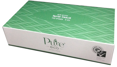 Pure Eco Facial Tissues 100 Sheets