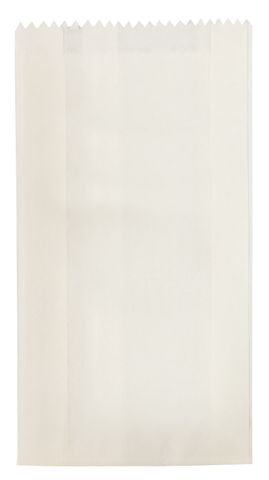 BAGGPS22 #2 White Grease Proof Satchel Hot Dog