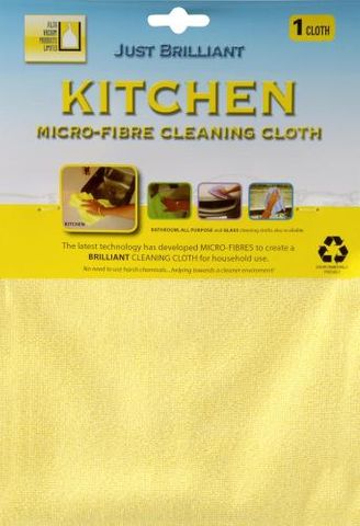 Microfibre Cloth Yellow Kitchen Use