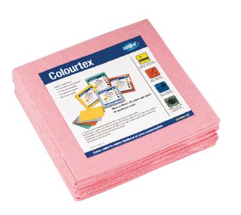 CTP6402 Pacific Hygiene Colourtex Textile Wipes - Pink - 10 per pk