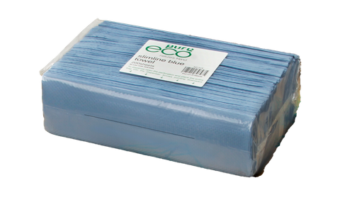 Pure Eco Paper Slim Blue Towels 4000ctn