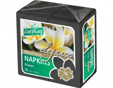 CTSCNAPB MPM Castaway Napkin Dinner 2ply Black Redifold