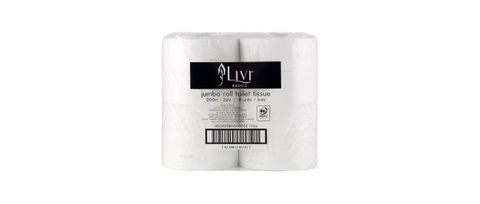 Livi Basics 2ply Toilet Paper Jumbo Roll 300mtr / Roll