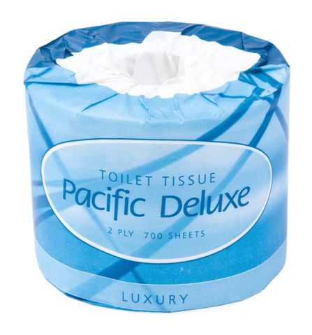 Pacific Deluxe Toilet Paper Wrapped 2ply 700 sht 48 Rolls per carton