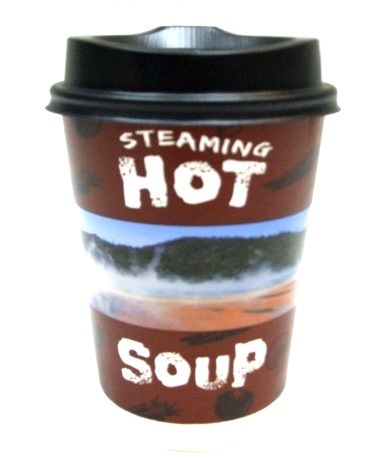 Hot Soup Cup Printed Steaming 355ml
