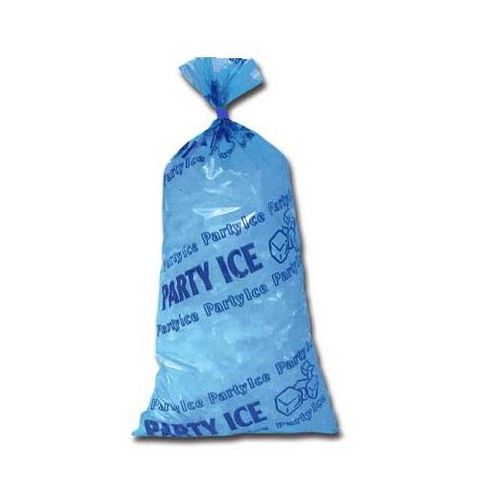 Party Ice Bags - Blue - Printed 50 per sleeve