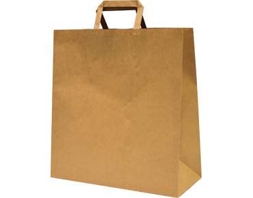 Medium Takeaway Bag Paper Bag  Flat Paper Handled 280x280x150 11.7L