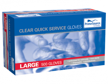 Prime Source Quick Service Gloves Large Powder Free 500 pack