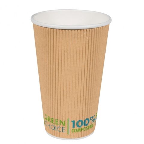 Green Choice Ripple Wall Cup 16oz 25 per sleeve