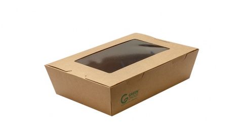 Green Choice Take Away Box With Window Medium 50 per sleeve