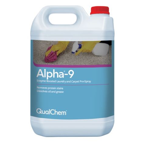 QualChem Alpha 9 Enzyme Boosted Laundry Pre-Spray 5 Ltr