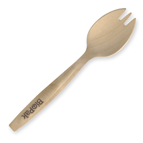 LDT-16SPORK100 Biopak16cm Wood Spork 100 units per pk