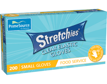 Glove Plastic Clear Stretchies Small 200 pkt