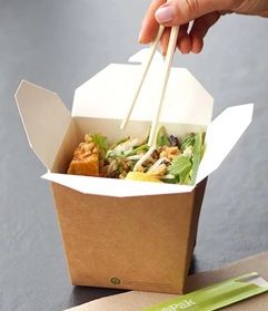 EBB-NB-8 Biopak 240ml / 8oz BioBoard Noodle Box 50 units per slve