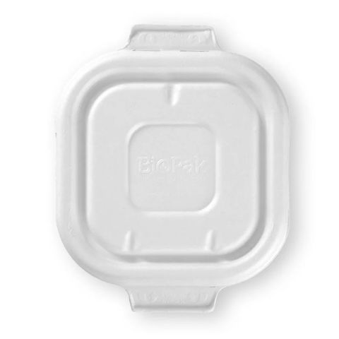 Biopak 280-630ml White Plant Fibre Takeaway Lid 50 units per slve