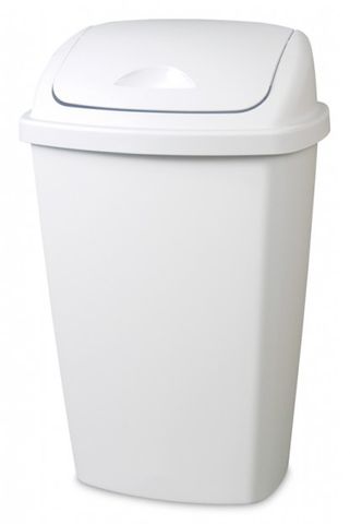 White 51L Sterilite Swing Top Square Rubbish Bin