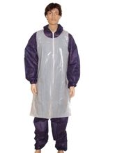 White Apron Disposable One Size 100 per sleeve
