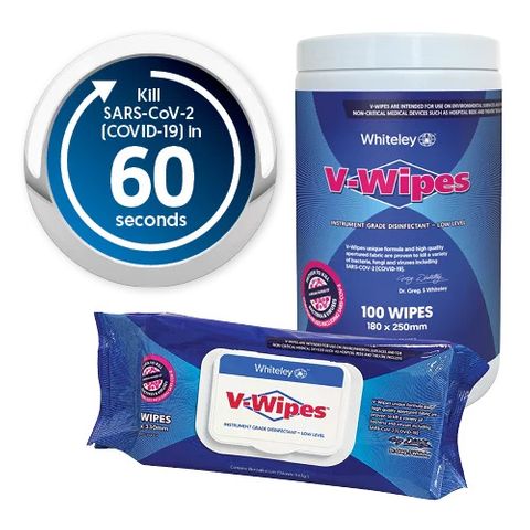 ACVW Viraclean Disinfectant V-Wipes 80 per pk