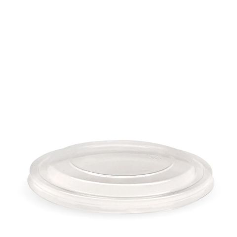 EBBKBL Biopak 500-1,000ml RPET Kraft BioBowl Lid 50 units per slve Hot/Cold Frie