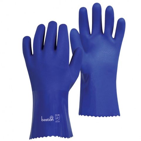 GL12524 PVC Blue Gloves 300mm Size 9 L