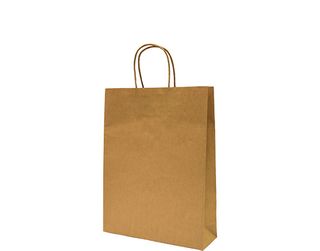 BAGBS Small Paper Takeaway Bag Twisted Paper Handle ea