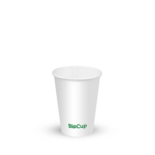 Biopak 200ml / 6oz (73mm) White Cold Paper Water BioCup 50 units per slve