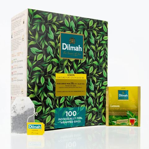 Dilmah Natural Lemon Black Tea Foil Enveloped 100pck