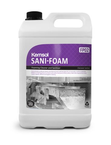FK-SANIF05 Kemsol Sani-Foam Foaming Cleaner Sanitiser 5 Ltr