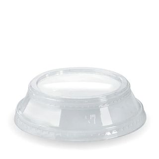 EC-96D Biopak  300-700ml Raised Flat No Hole Clear BioCup Lid 50 units per slve