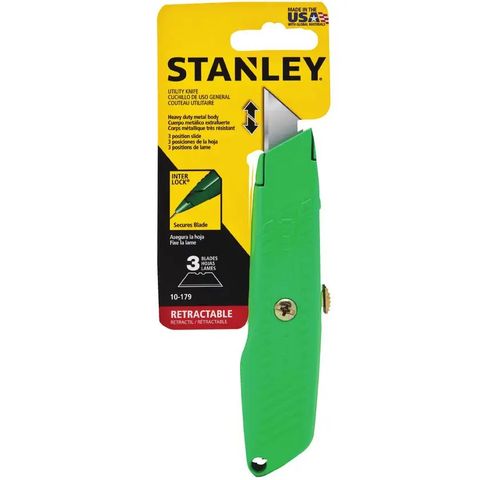 Knife Utility Retractable Stanley H/V Green