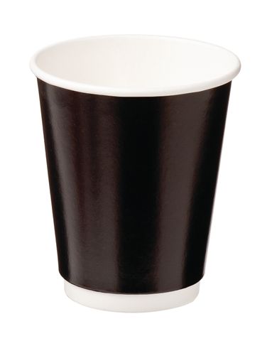 LCCA-DW8-BLK MPM Castaway  Double Wall Hot Cup Black 280ml