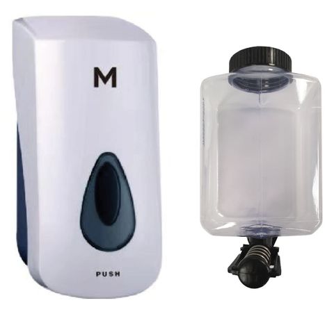 M Fill Your Own Wall Dispenser - Liquid Soap - Silver 1000ml Capacity