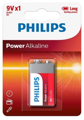 Phillips Alkaline Battery Size 9 V Card 1