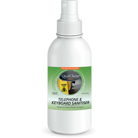 AZTKS250 Qualchem Telephone and Keyboard Sanitiser 250ml