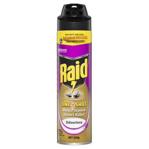 JIRL SC Johnson Raid One Shot Multi Purpose Insect Killer Double Nozzle 320g