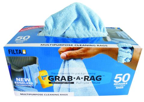 RAG-39999 Filta Grab-A-Rag Microfibre Rags Blue 50pk 300x300