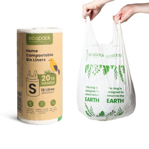 Ecopack Compostable Bin Liners 18L 20 Bags / Roll