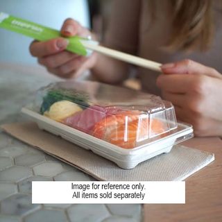 Biopak Biocane Small Sushi Tray Lid 50 units per slve