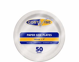 MPM Costwise Un-Coated Paper Side Plate 180mm 50 slve